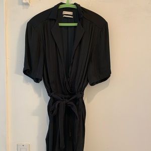 Urban Outfitters black silk jumpsuit